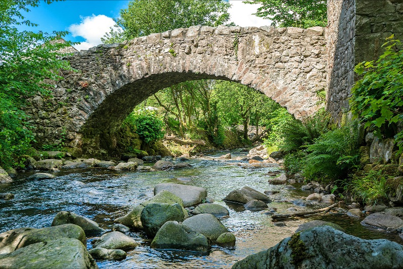 Whillan Beck bridge next to our cottages in Eskdale